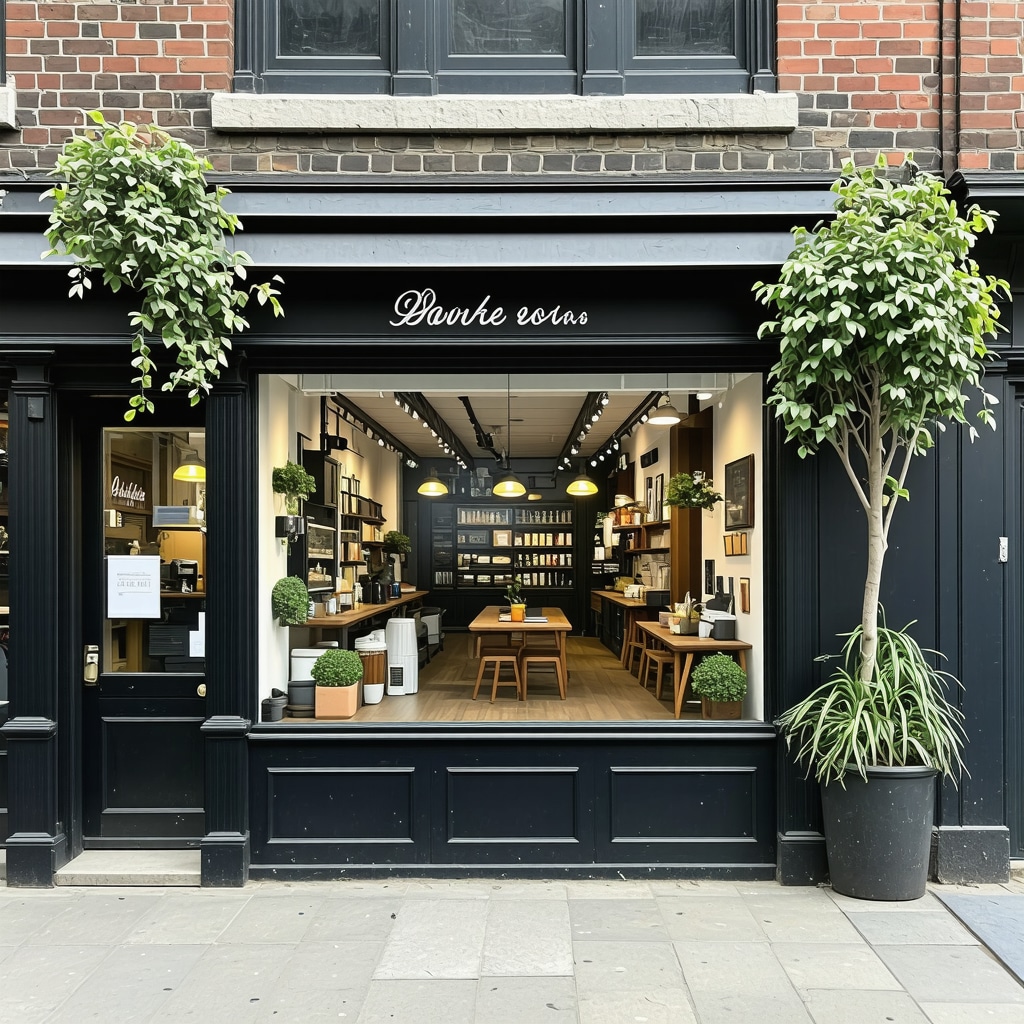 360-degree virtual tour of a local storefront showcasing interactive visual content