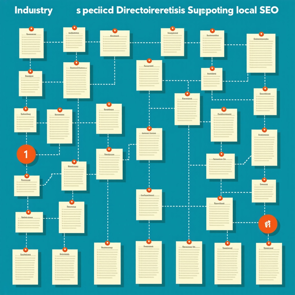 Diagram illustrating interconnected niche directories enhancing local search visibility.