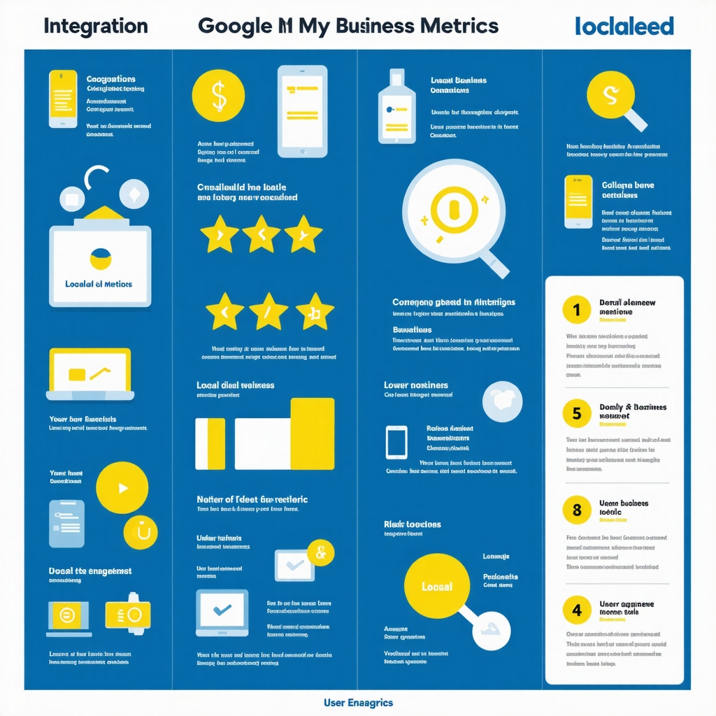 Infographic illustrating the connection between GMB metrics and local SEO components like citations and reviews