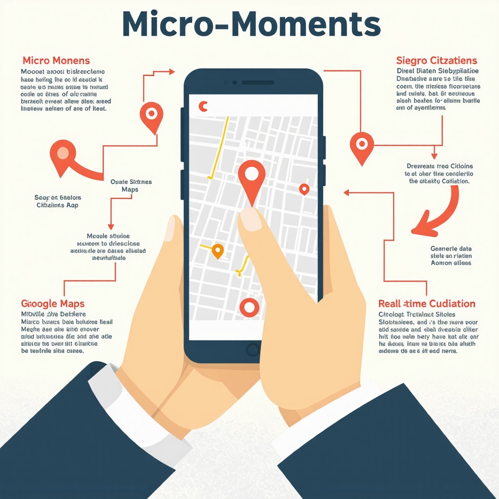 Infographic showing a user searching on mobile with citations spreading across directories and Google Maps for local SEO optimization