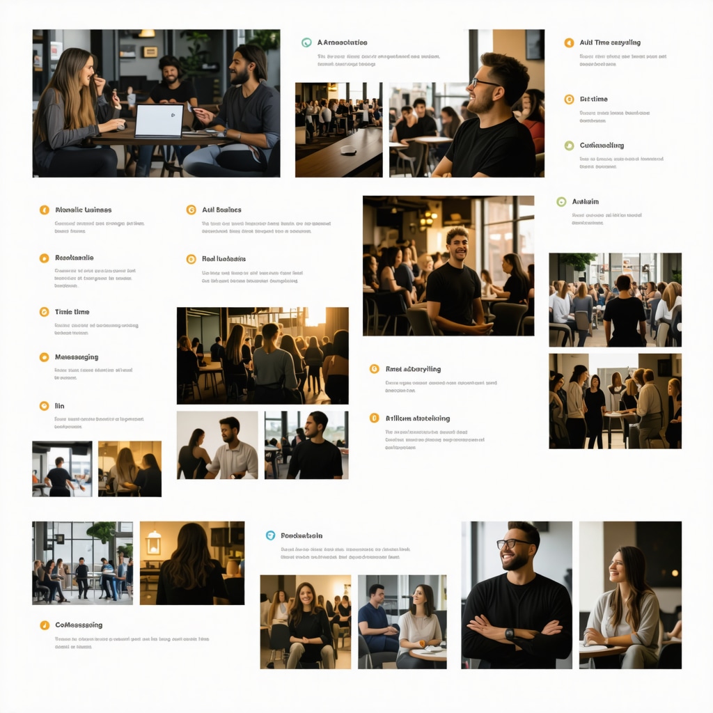 Infographic showing behavioral metrics, visual storytelling, and GMB messaging for local SEO
