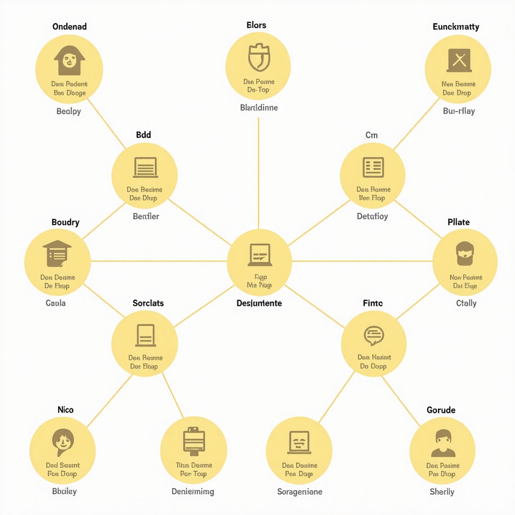 Diagram showing related keyword groups for Google My Business optimization.