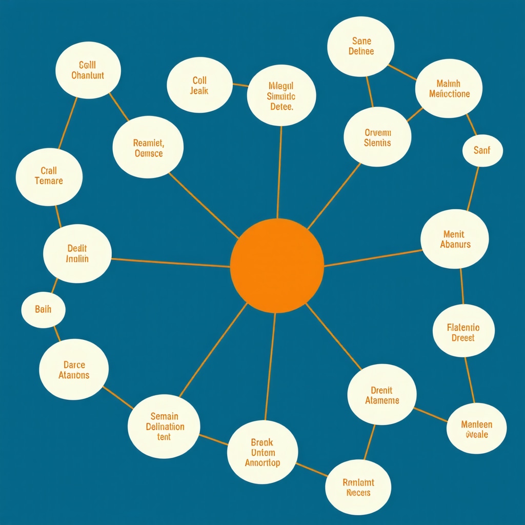 Visual diagram of clustered keywords for Google My Business optimization.