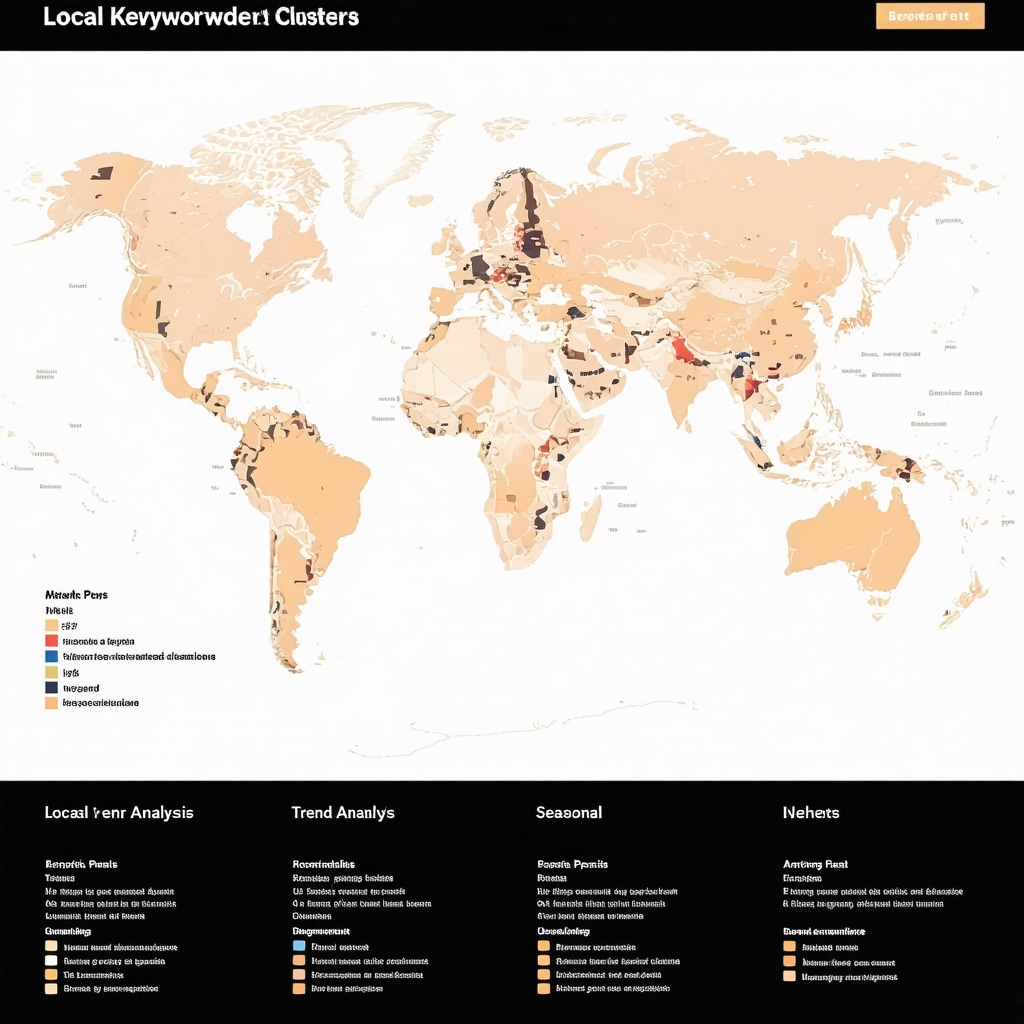 Infographic illustrating advanced local keyword clustering and trend analysis for Google My Business