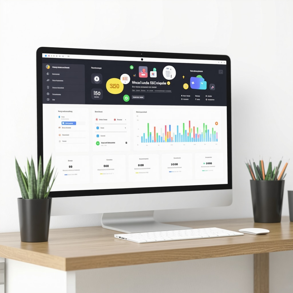 Screenshot of local SEO analytics dashboard with charts and keywords