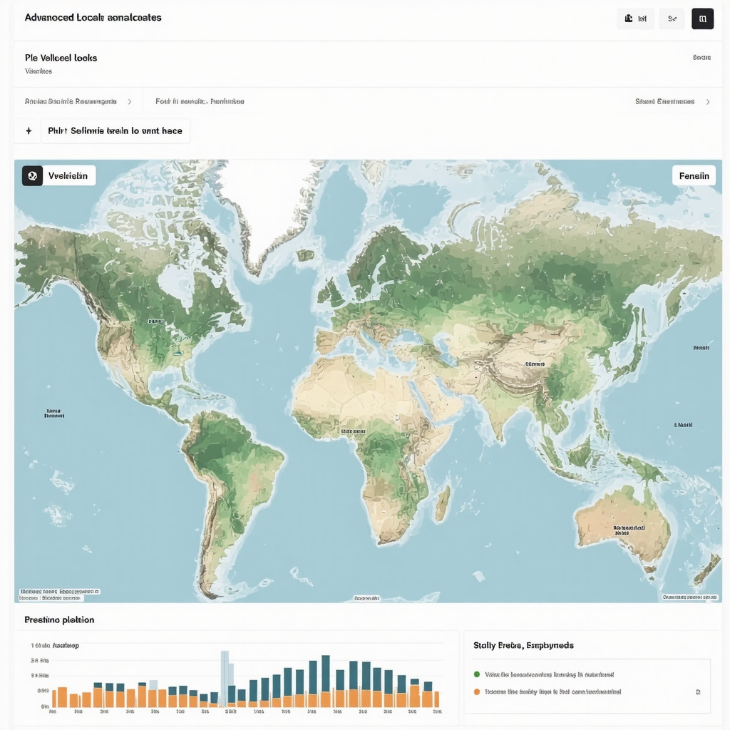 Screenshot of local SEO analytics and maps interface