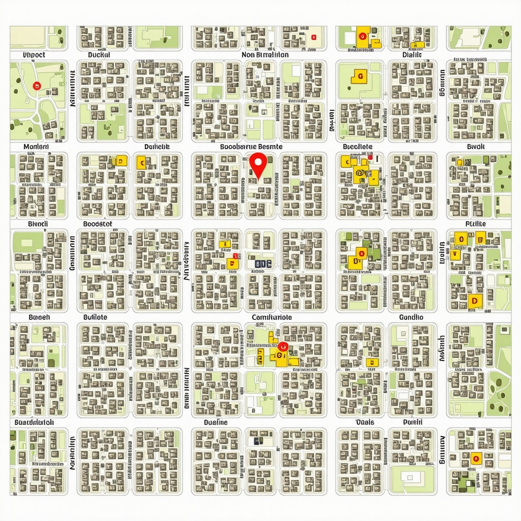 Detailed neighborhood map showing micro-communities and landmarks.