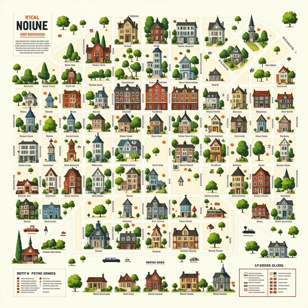 Detailed neighborhood map emphasizing local business locations with digital annotations.