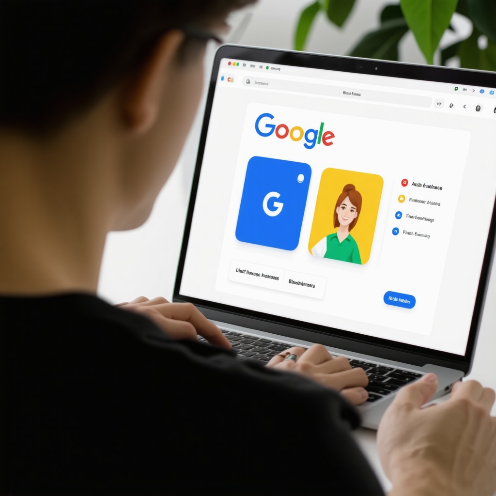 Business owner working on local SEO schema markup on a laptop