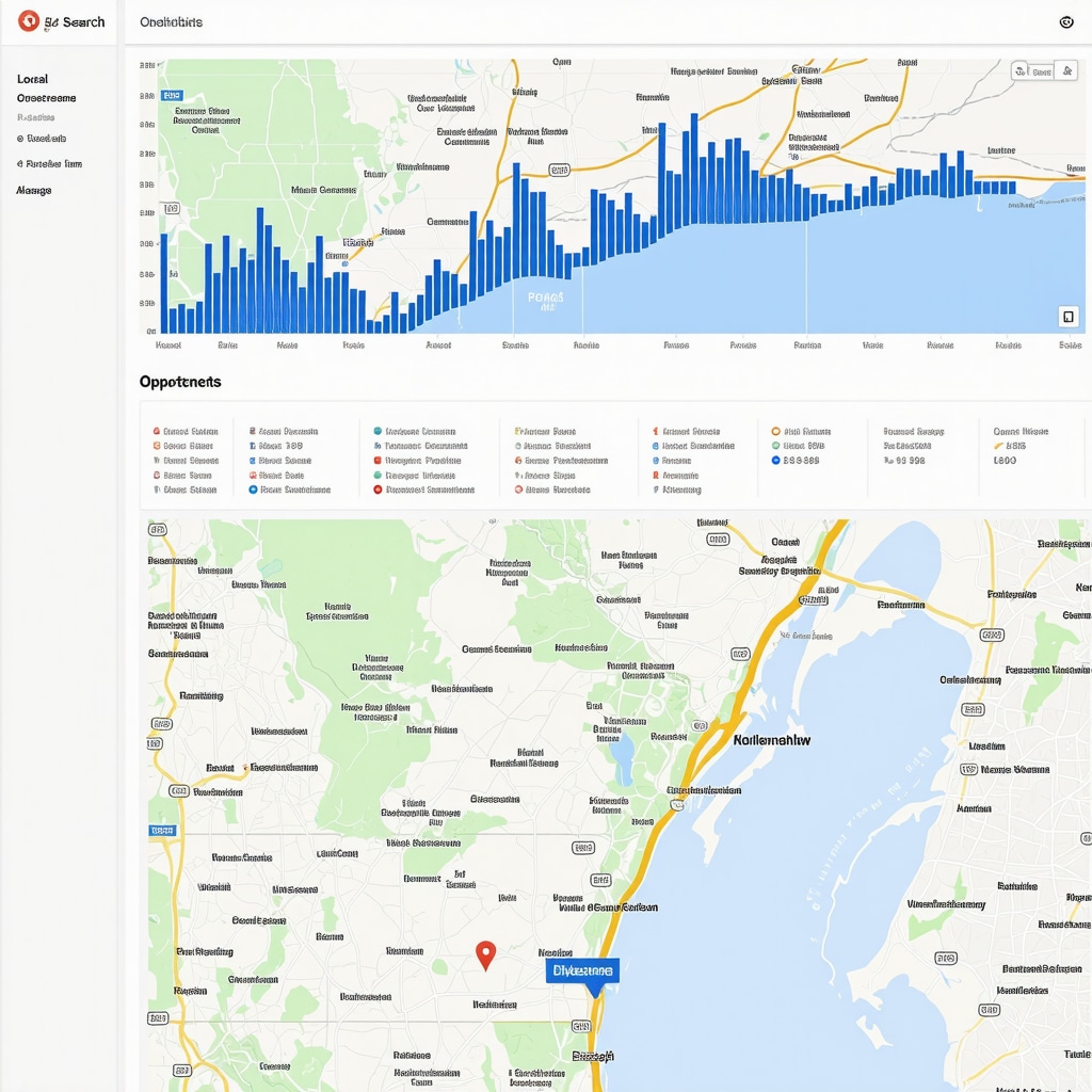 Dashboard visualizing local search trends and opportunities.