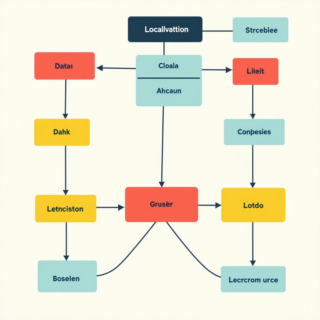 Diagram showing schema markup process for local SEO with validation tools.