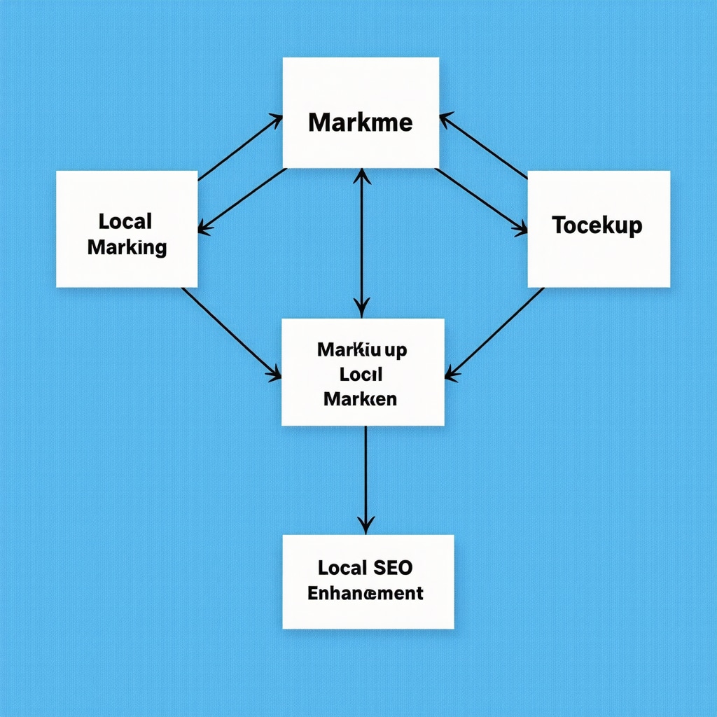 Diagram showing structured data elements for local SEO