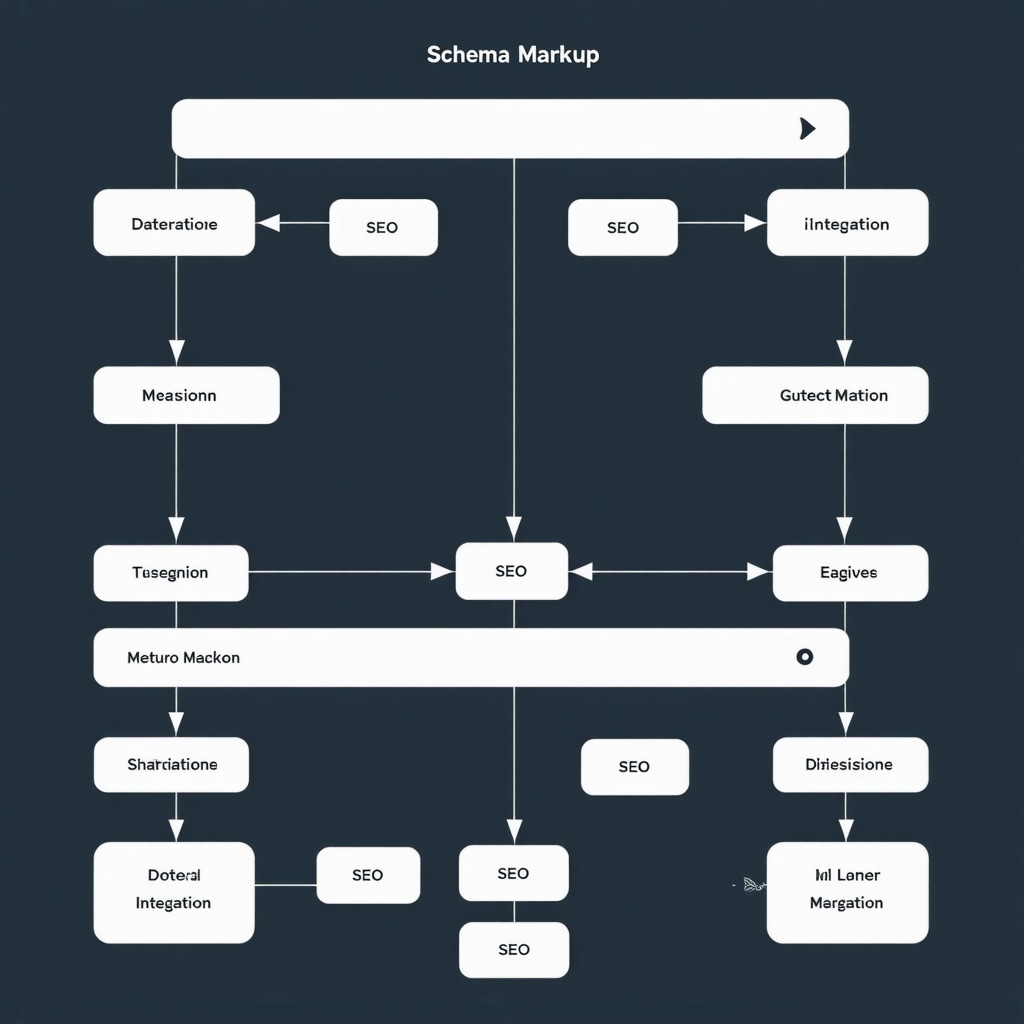 Diagram showing data flow and structured data implementation for local SEO enhancement