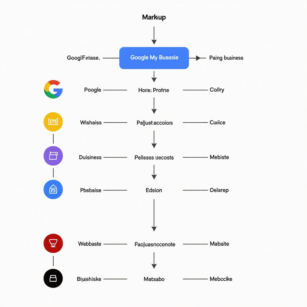 Diagram illustrating schema markup application in local SEO