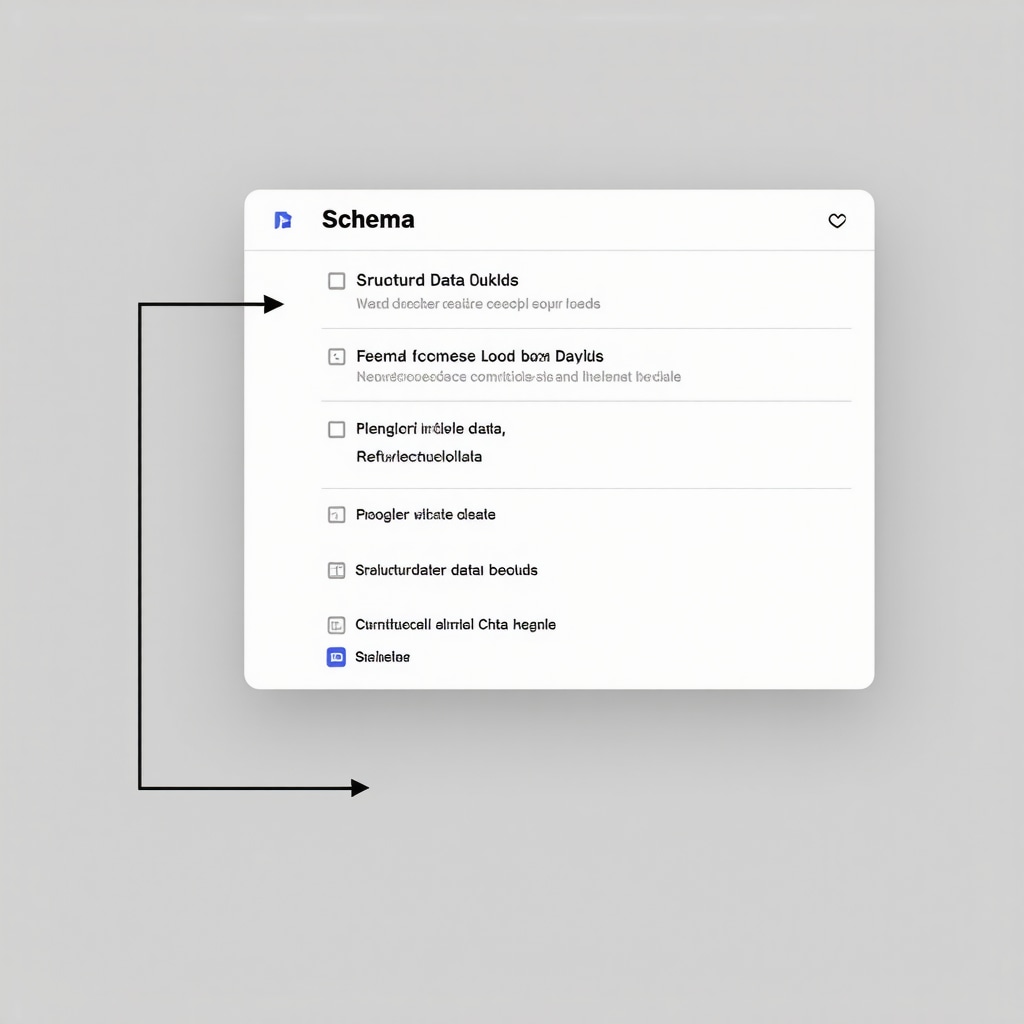 Illustration of schema markup elements enhancing Google My Business profile visibility.