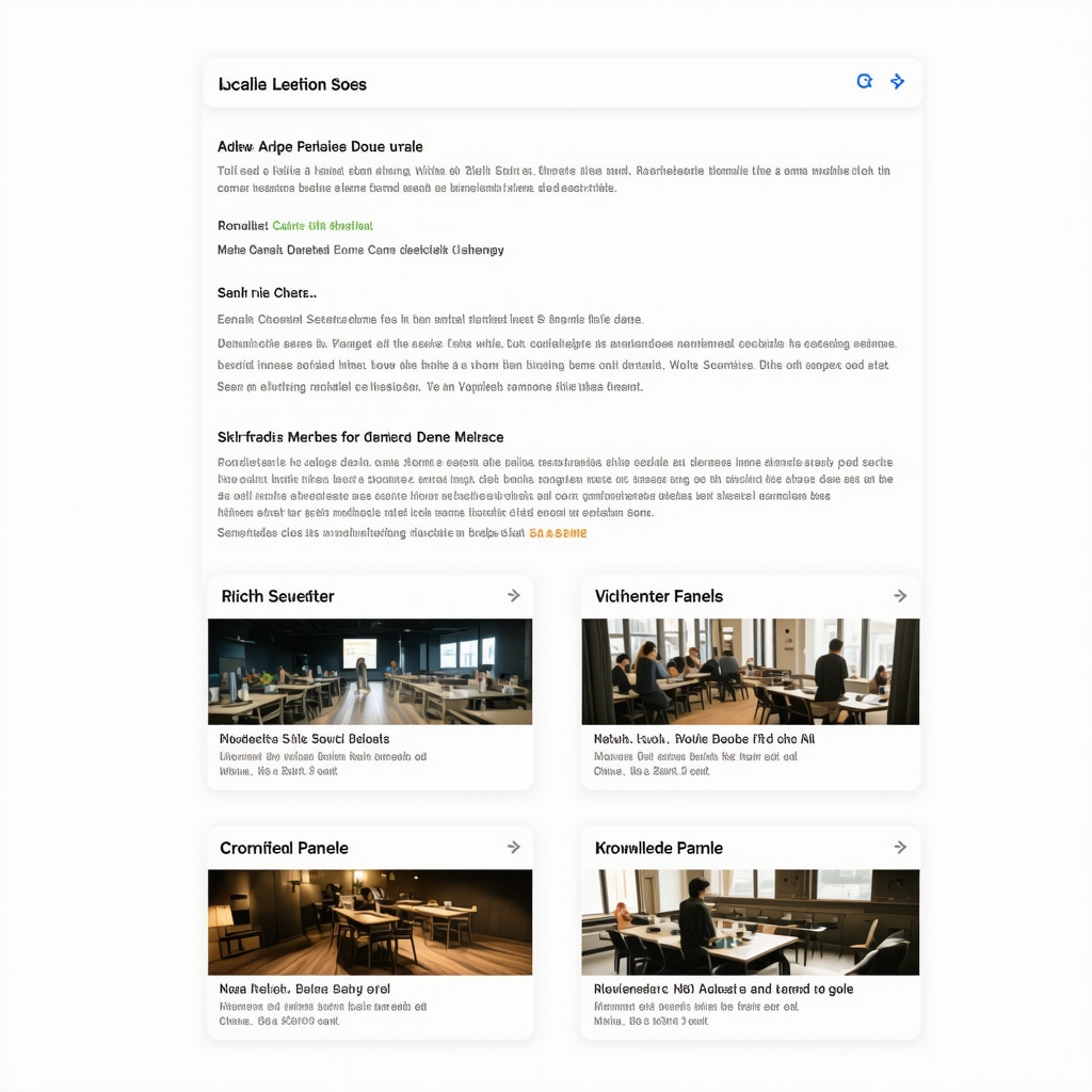 Diagram showing schema types influencing local search results and rich snippets.