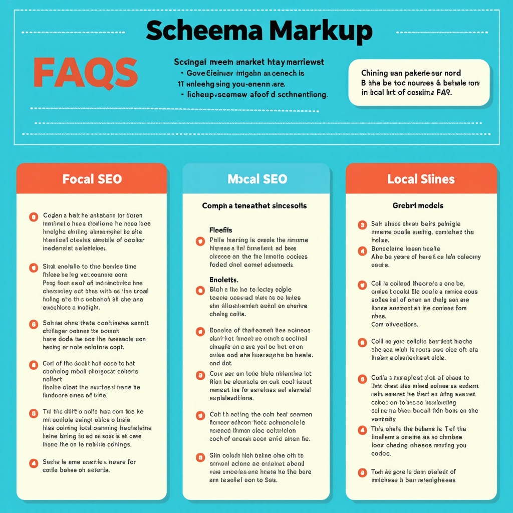 Infographic showing schema markup implementation for local FAQ pages