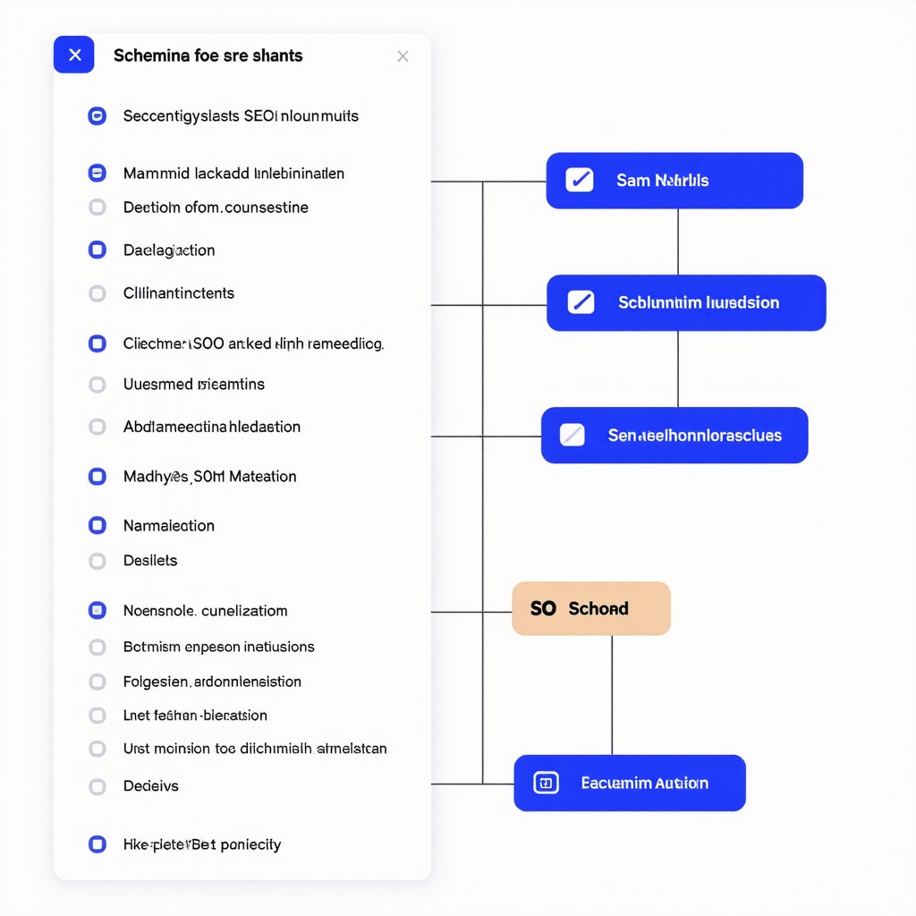 Diagram showing schema markup elements for local business, services, and events
