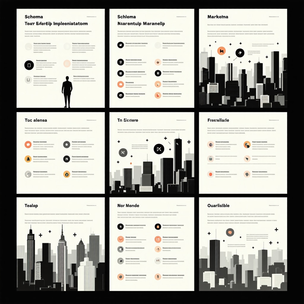 Infographic illustrating schema markup integration for enhanced local search visibility