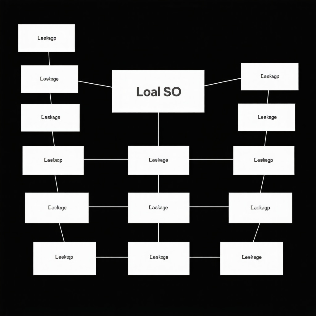 Diagram showing schema markup structure for local business SEO