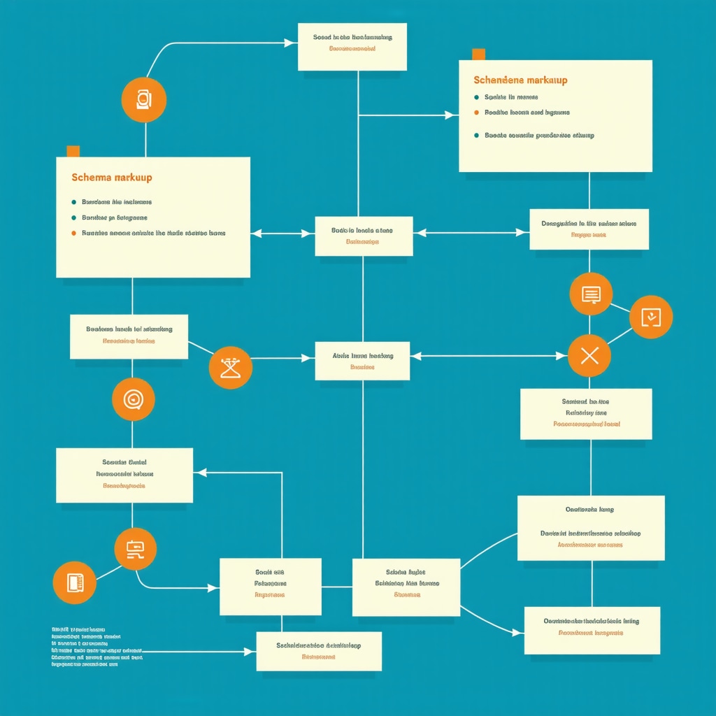 Diagram showing schema markup integration with Google My Business profile.