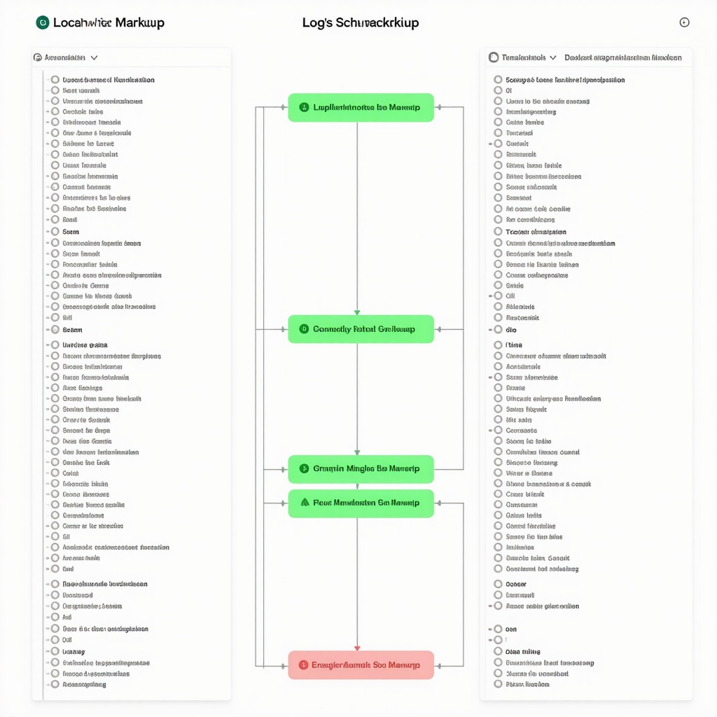 Diagram showing schema markup structure for Google My Business