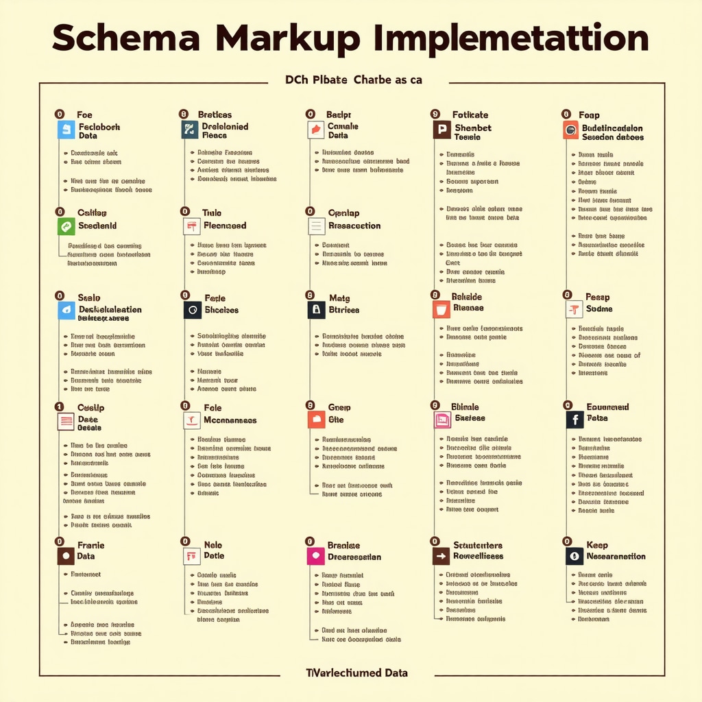 Diagram showing schema markup implementation on a local business website