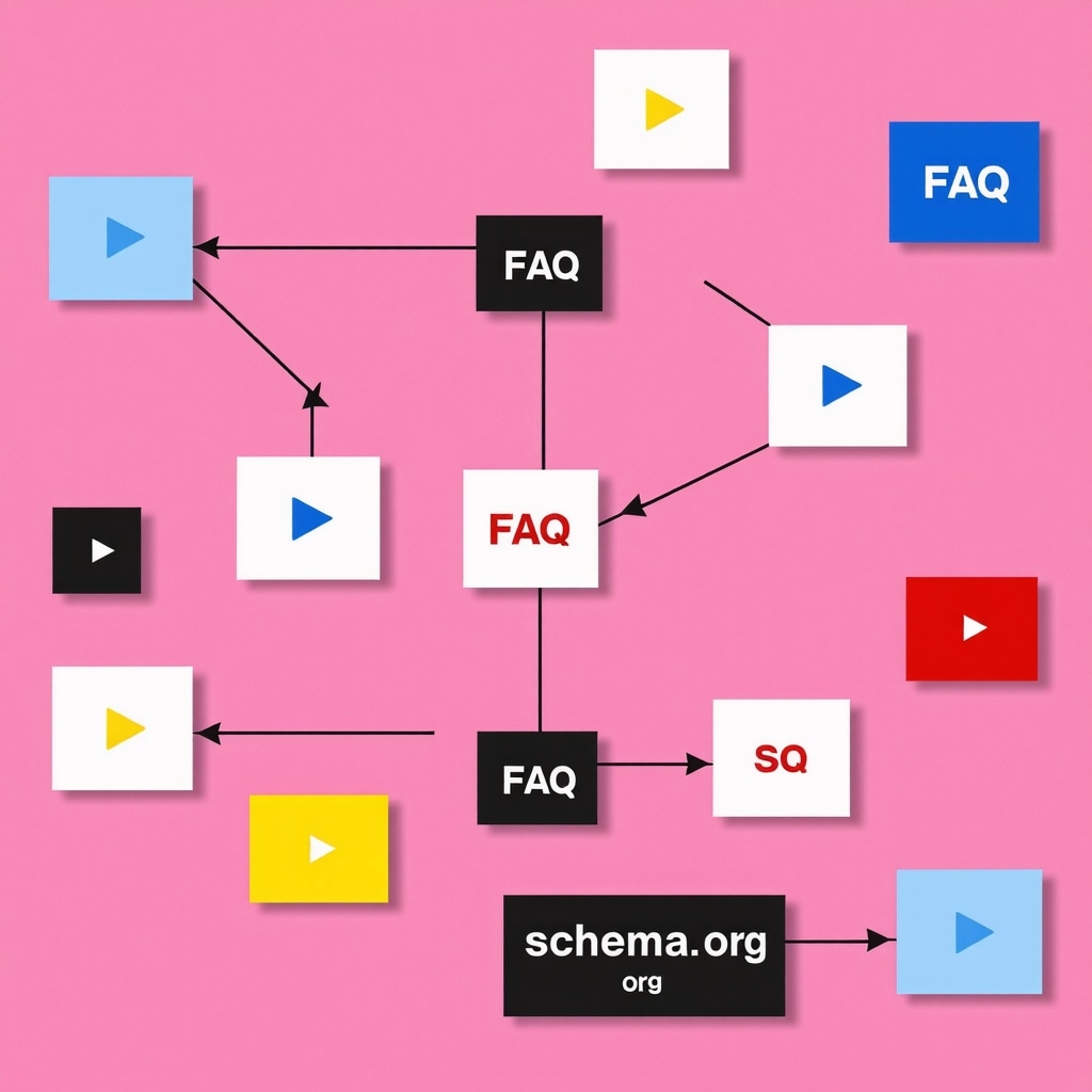 Diagram showing JSON-LD markup for FAQ schema in local SEO