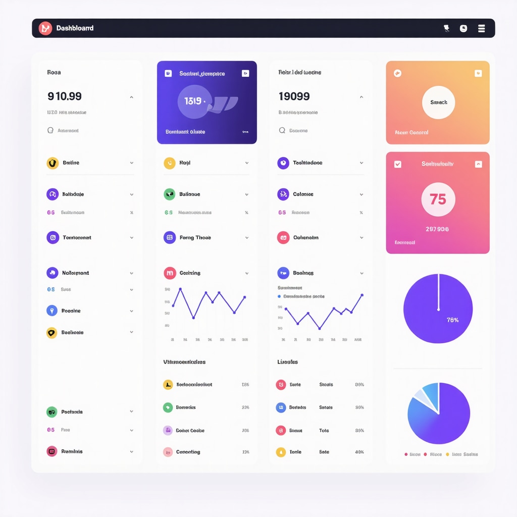 Dashboard showing semantic keyword clusters and Google My Business analytics for local SEO