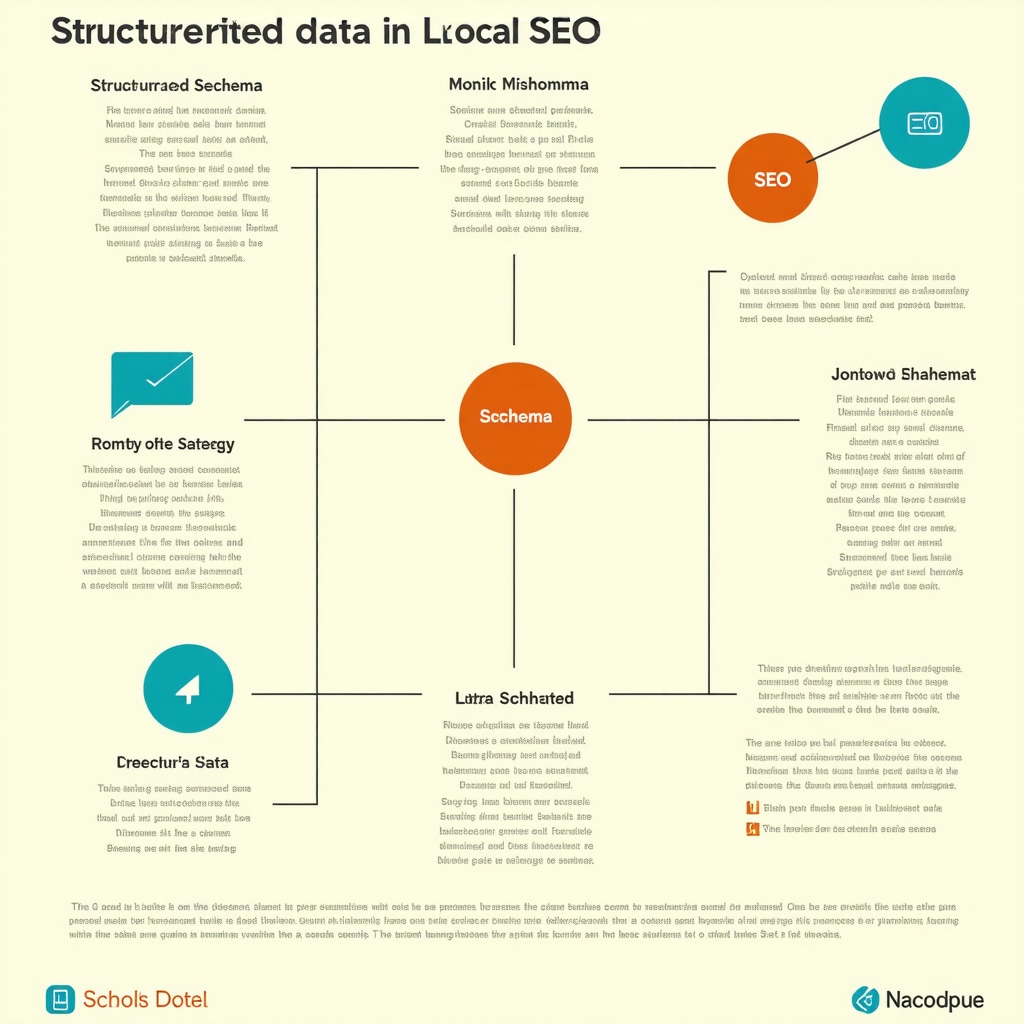 Infographic showing schema.org integration in local search optimization