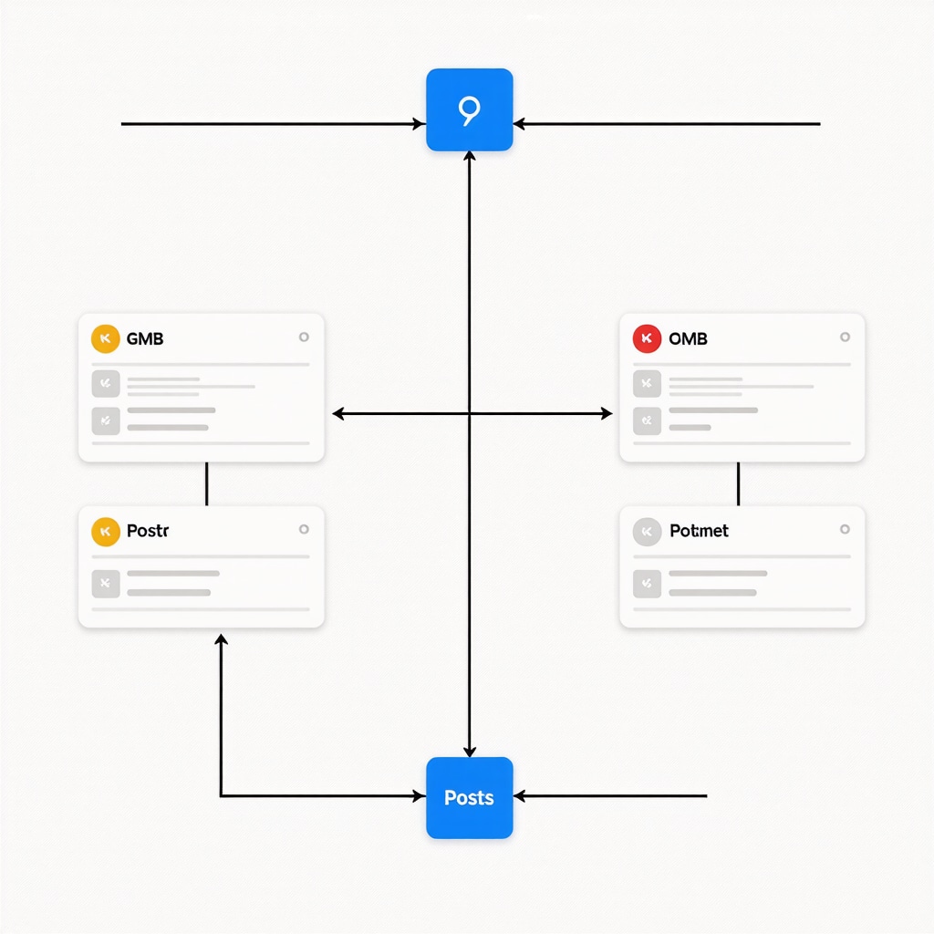 Diagram showing how structured data enhances GMB post visibility and local search rankings