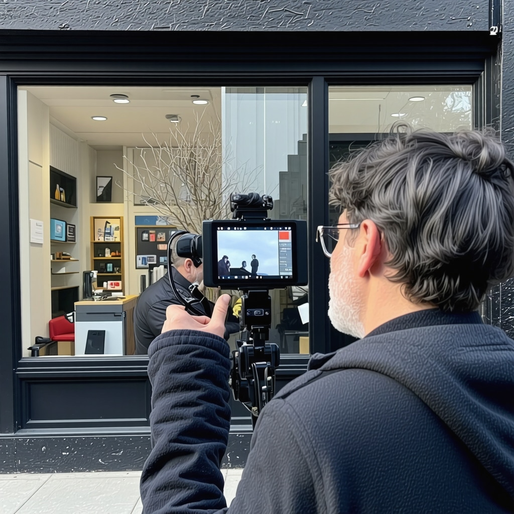 Business owner creating a video walkthrough for Google My Business verification
