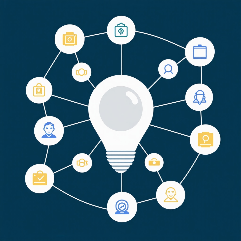 Diagram showing a network of local business citations interconnected with AI monitoring icons indicating citation accuracy and updates