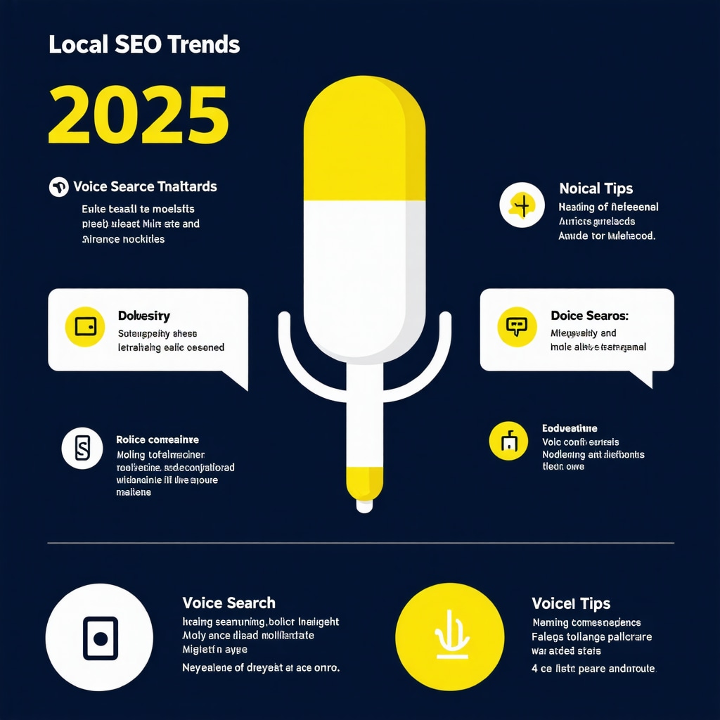 Infographic illustrating future trends in voice search and local SEO strategies