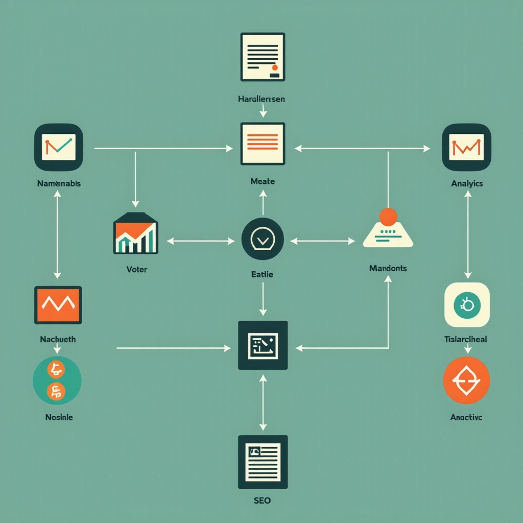 Diagram illustrating AI integration with local SEO analytics, showing data flow and machine learning models.