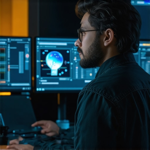Business owner utilizing AI tools for ethical review collection and analysis