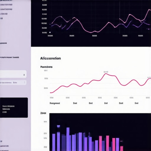 A digital dashboard displaying review sentiment analysis and keyword trends for local SEO