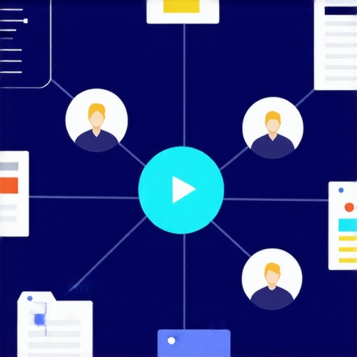 Illustration of AI integration in local SEO strategies with schema markup, reviews, and community activities.