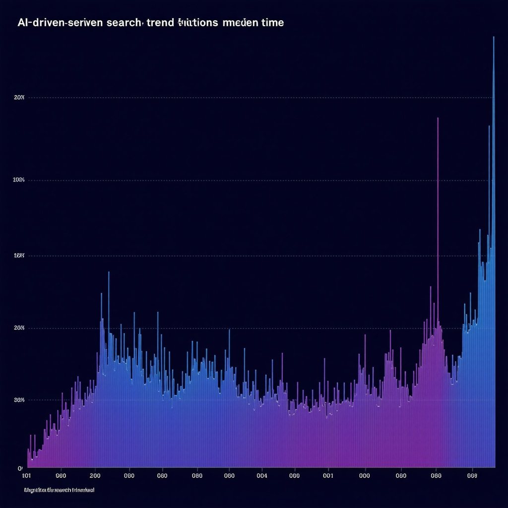 Visual graph illustrating forecasted local search trends using AI and machine learning
