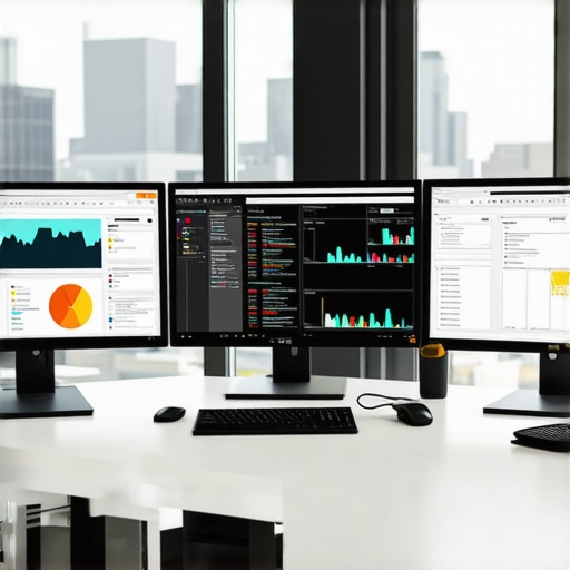 Business professionals analyzing GMB insights with AI tools in an office setting