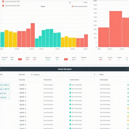 Screenshot of a sophisticated local SEO analytics dashboard showing charts and graphs