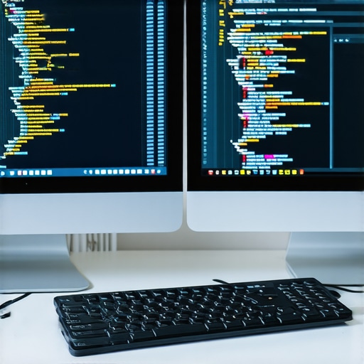 SEO expert working with data validation and schema markup tools on computer screens.