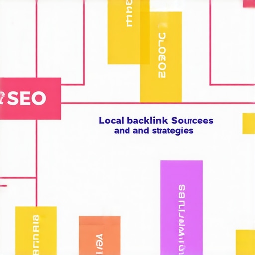Infographic illustrating local backlink sources and growth tactics for SEO.