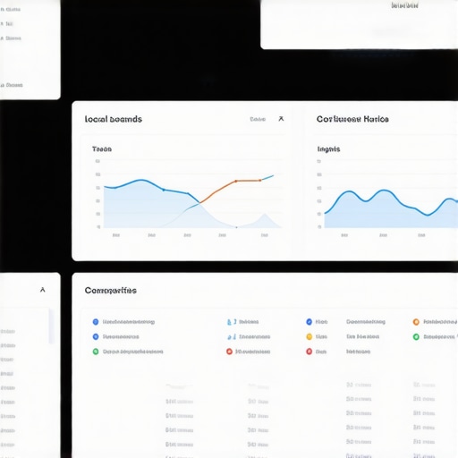 AI-powered analytics dashboard showing local search data and competitor analysis