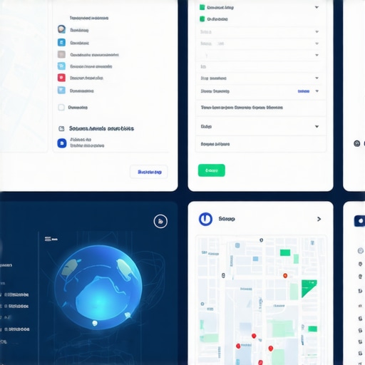 Futuristic dashboard displaying local SEO metrics, schema markup, and AI insights