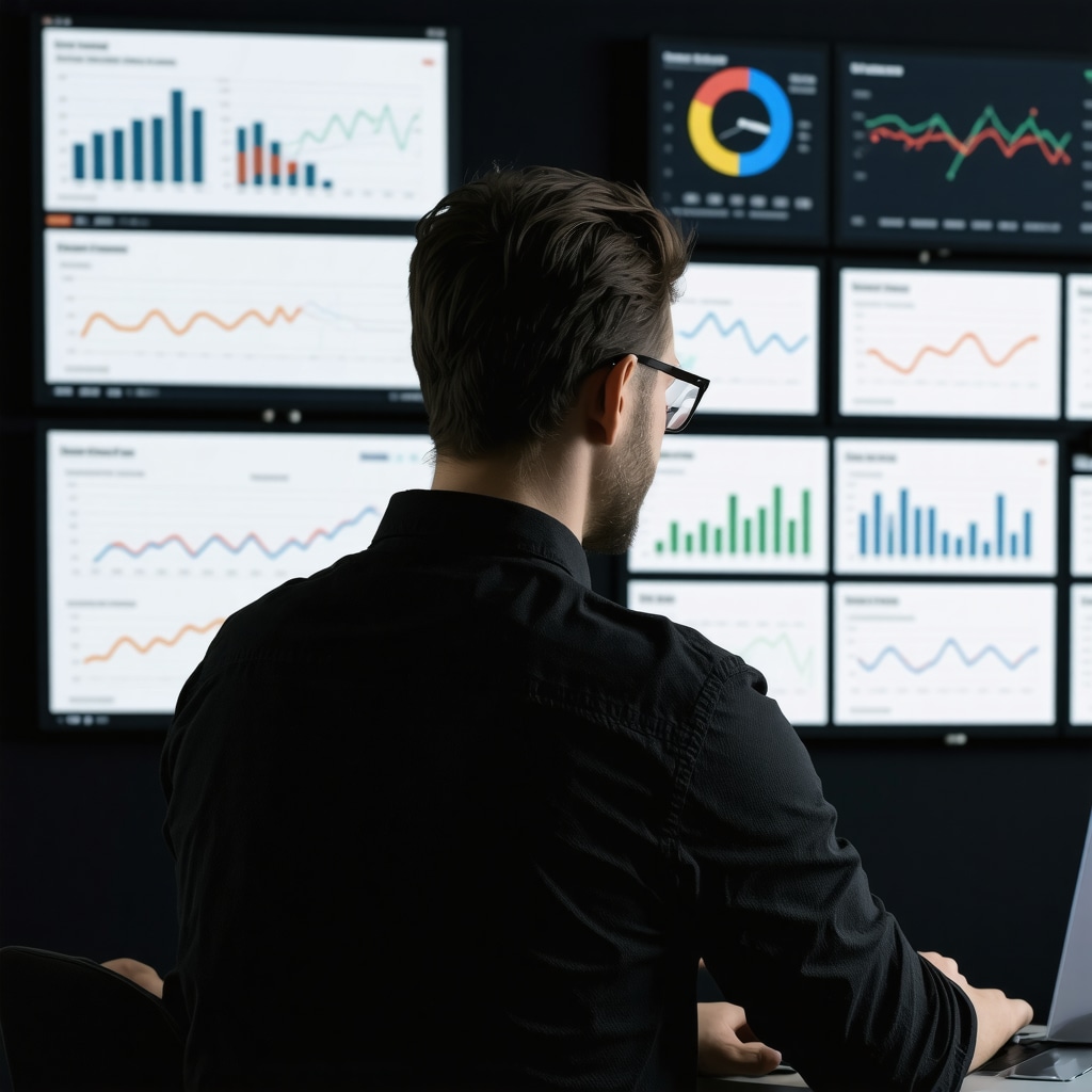 Expert analyzing backlink data with SEO tools