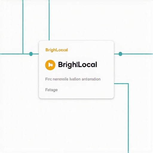 Diagram showing data flow between BrightLocal API, custom dashboards, and SEO tools