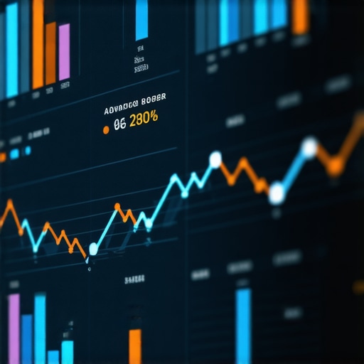 Graph and dashboard showing local SEO analytics and data insights