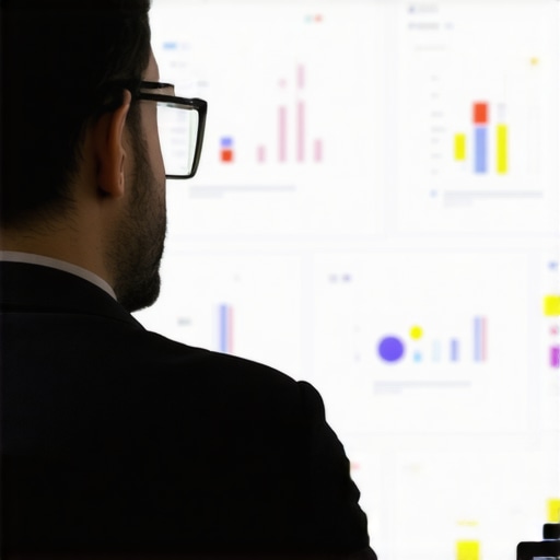 SEO expert reviewing local search analytics with advanced software