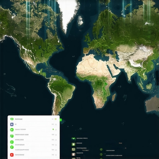 A digital dashboard displaying hyperlocal marketing analytics, geofencing zones, and personalized content metrics